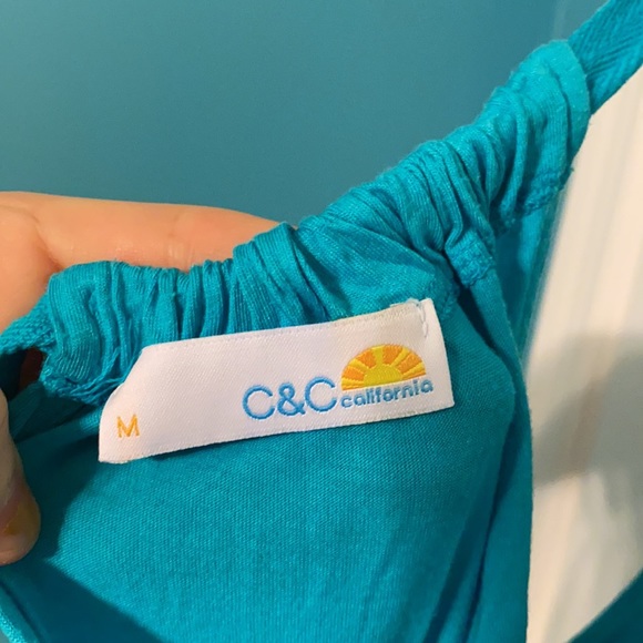 Blue Knit Gathered Bust Maxi Dress - Picture 10 of 11